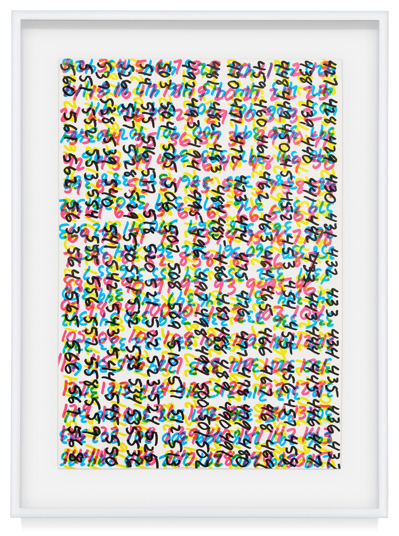 Mental Exercise #1 (Counting) by Mel Bochner, a 1971 offset print at Krakow Witkin Gallery, Boston