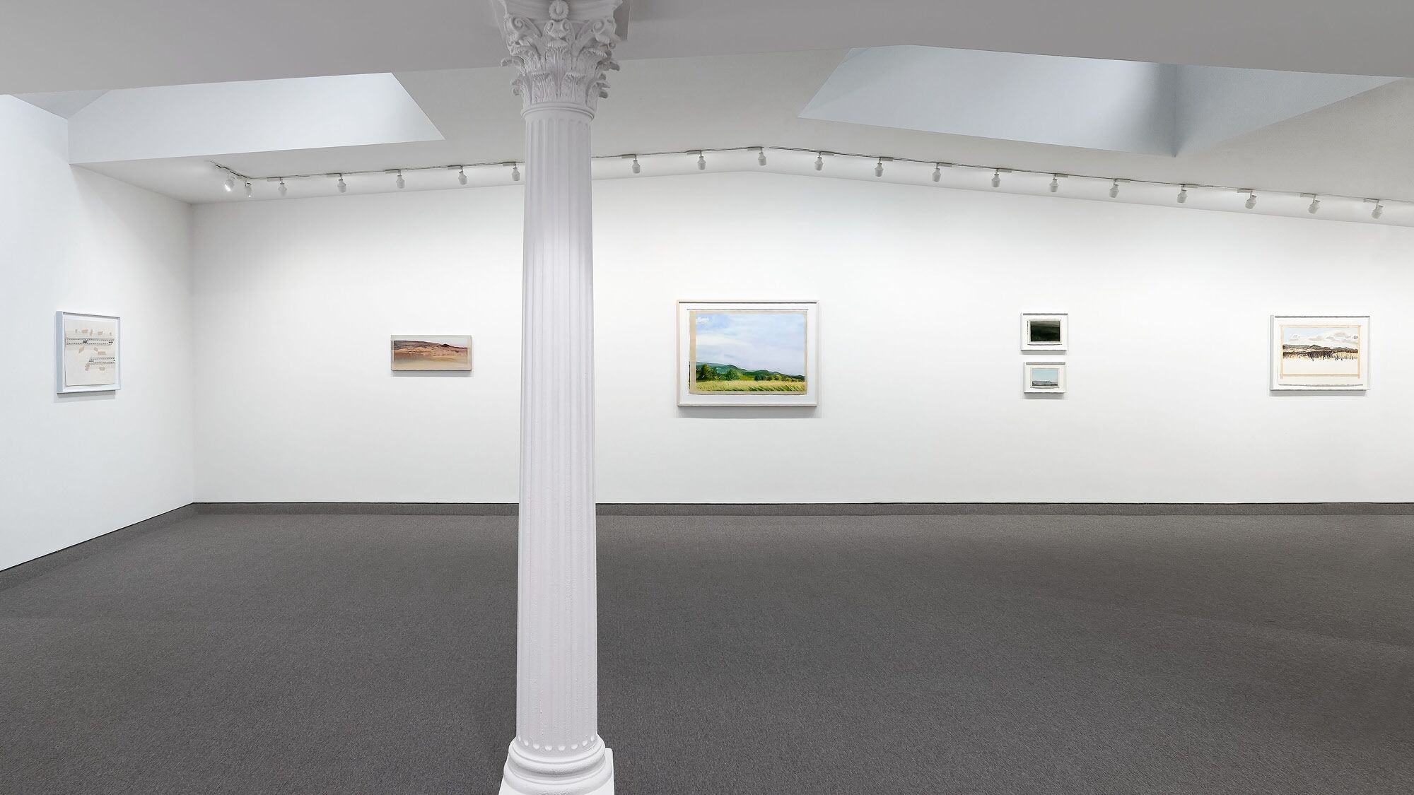 Installation view of Sylvia Plimack Mangold: Tape, 1975–1986 at Krakow Witkin Gallery, Boston