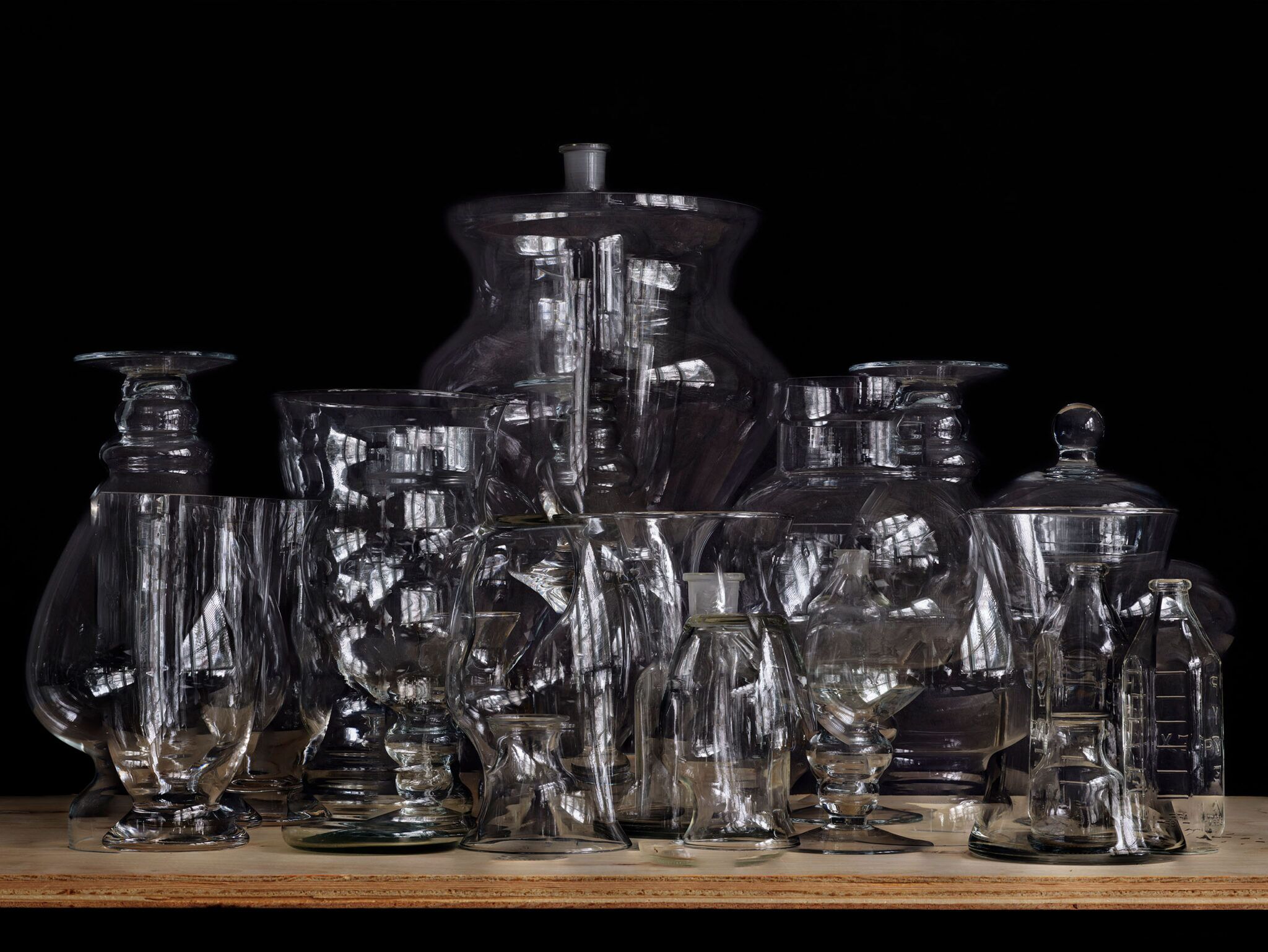 Glassware Still Life #1 by Abelardo Morell, a 2019 Photograph at Krakow Witkin Gallery, Boston