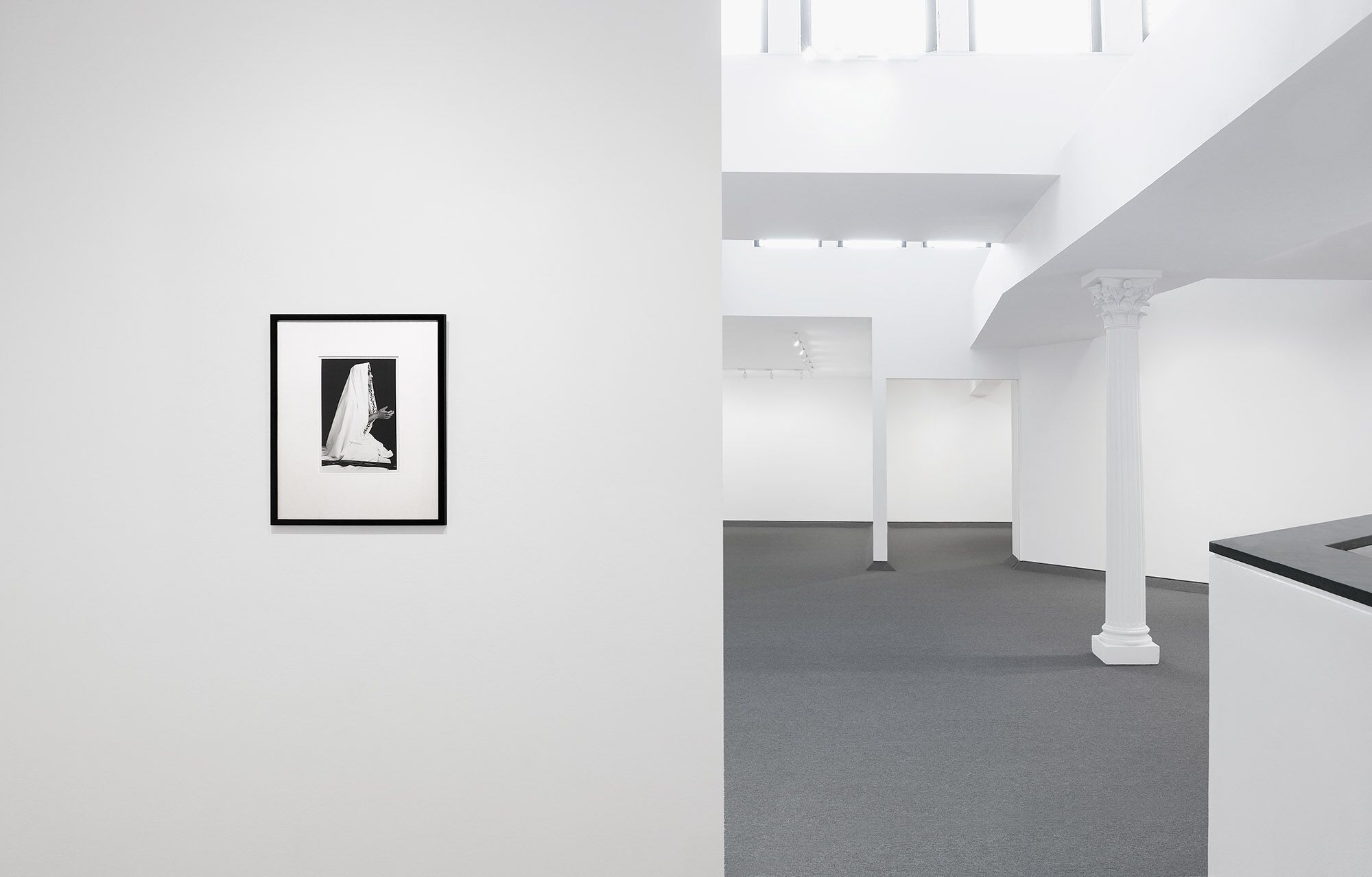 Installation view of One Wall, One Work: Shirin Neshat at Krakow Witkin Gallery, Boston