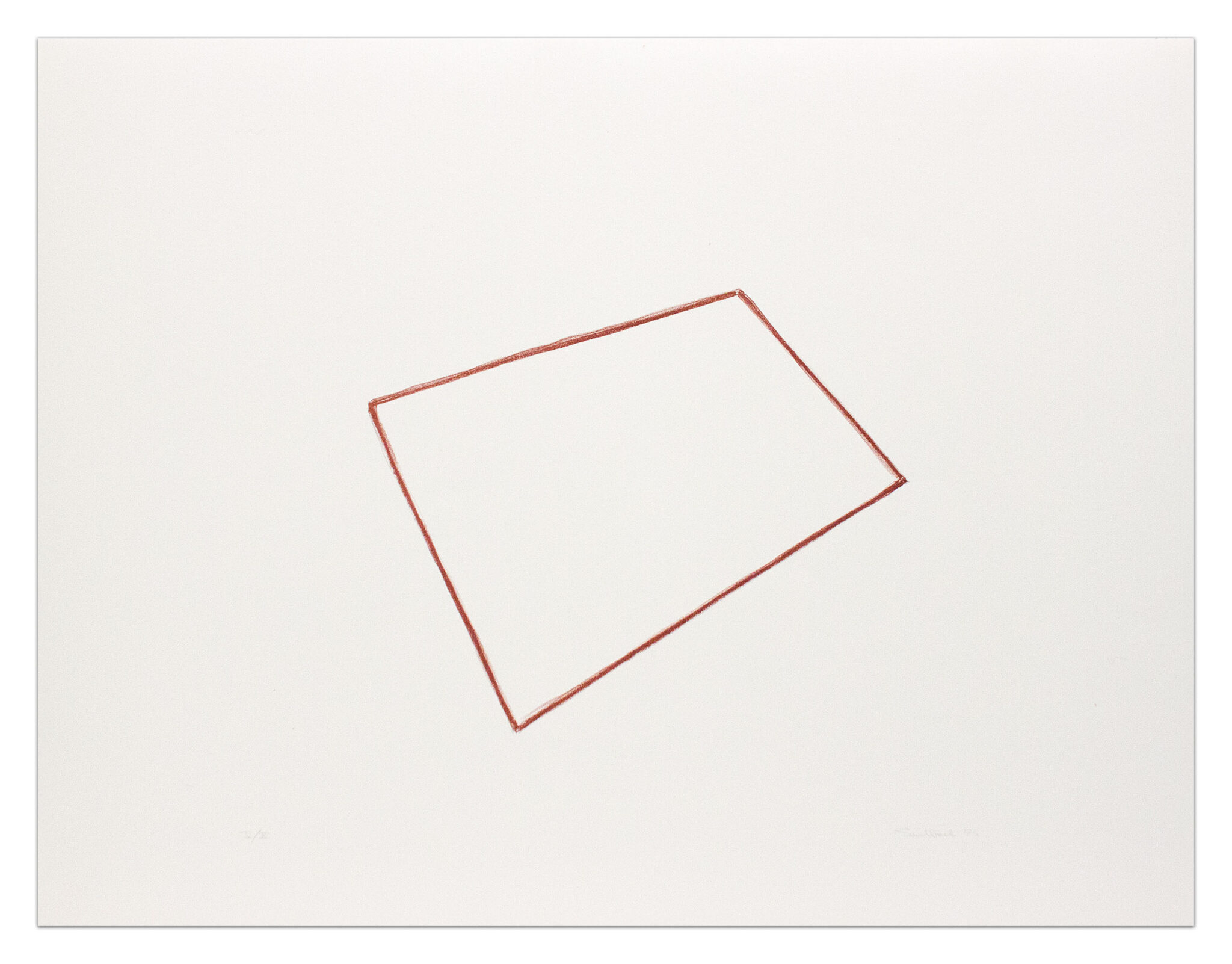 Untitled, from a set of four lithographs by Fred Sandback, a 1975 Print at Krakow Witkin Gallery, Boston