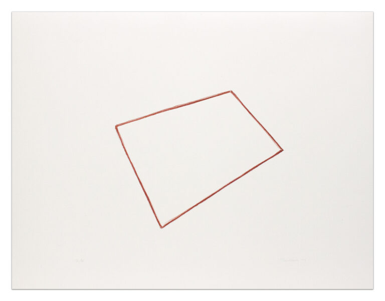 Untitled, from a set of four lithographs by Fred Sandback, a 1975 Print at Krakow Witkin Gallery, Boston