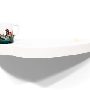 “To Go Back, Woman in White” an original assemblage by Liliana Porter