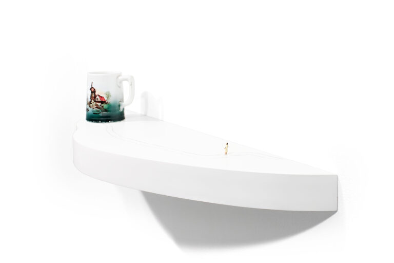 “To Go Back, Woman in White” an original assemblage by Liliana Porter