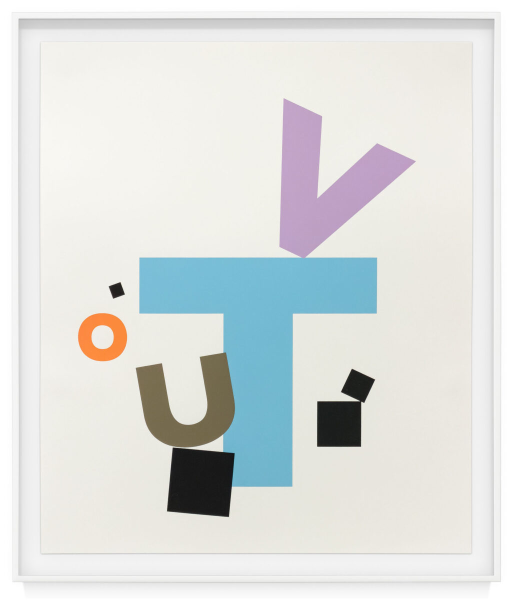 Stilllife with Blue Table (Earth Quake) by Kay Rosen, a 2007 Print at Krakow Witkin Gallery, Boston