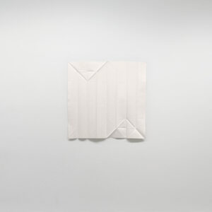 "Untitled [#85] (Folded linen, white)" by Jo Sandman