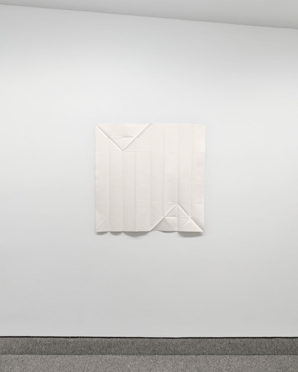 "Untitled [#85] (Folded linen, white)" by Jo Sandman