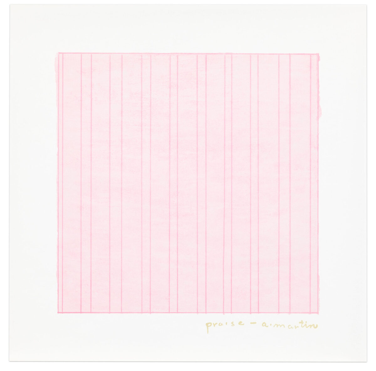 “Praise” (1976), a print by Agnes Martin.