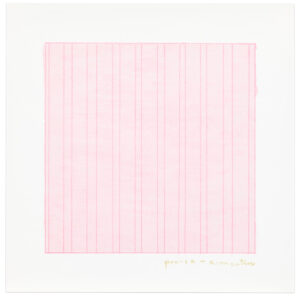 “Praise” (1976), a print by Agnes Martin.