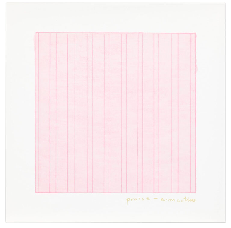 “Praise” (1976), a print by Agnes Martin.