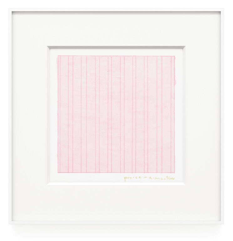 “Praise” (1976), a print by Agnes Martin.