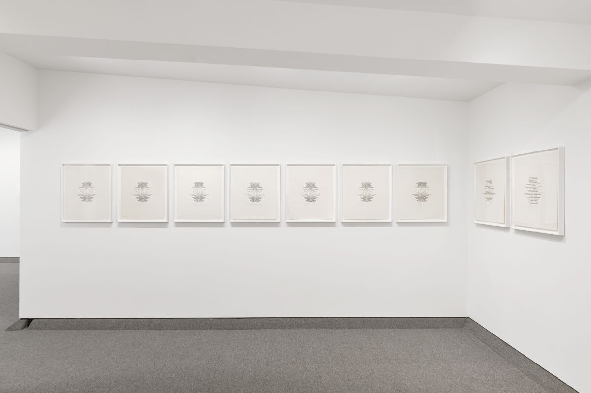 Installation view of the exhibition 'Giulio Paolini: Paths' at Krakow Witkin Gallery
