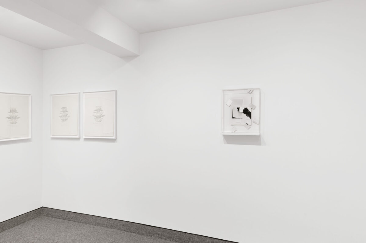 Installation view of the exhibition 'Giulio Paolini: Paths' at Krakow Witkin Gallery