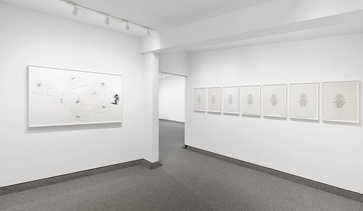 Installation view of the exhibition 'Giulio Paolini: Paths' at Krakow Witkin Gallery