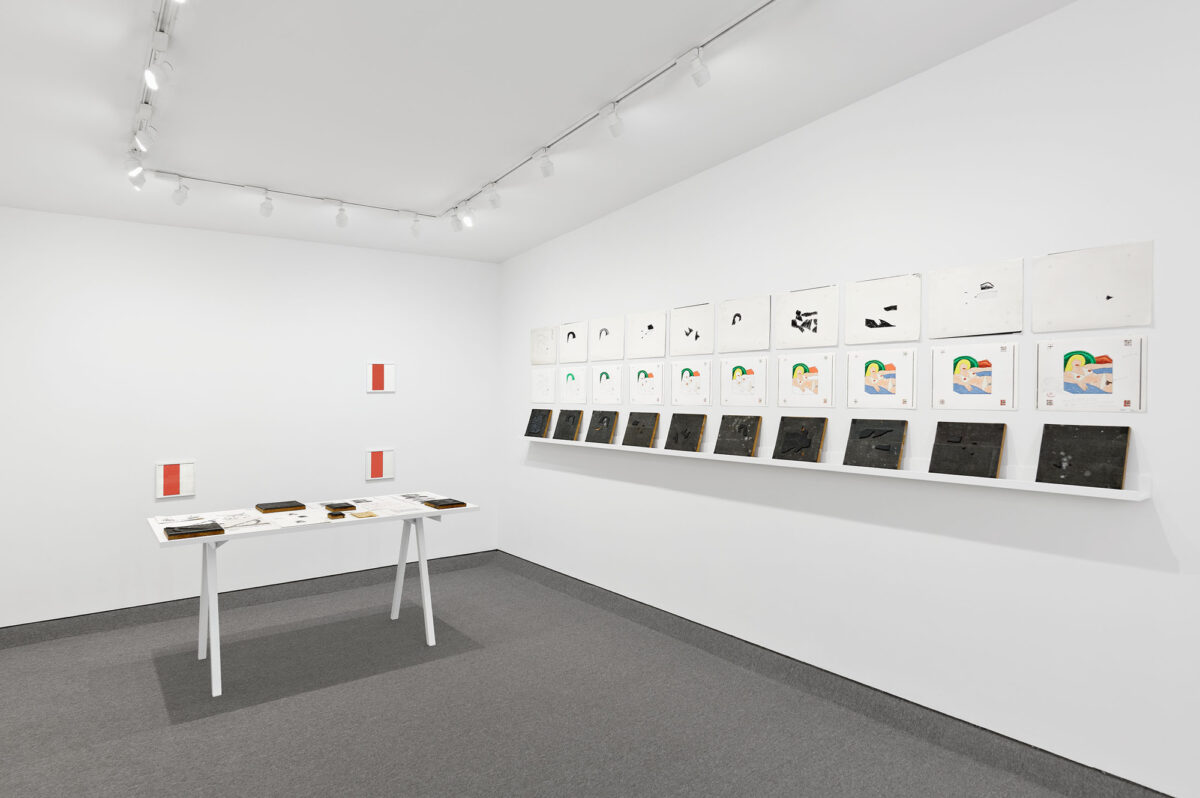 Installation view of the Rubber Stamp Portfolio exhibition at Krakow Witkin Gallery
