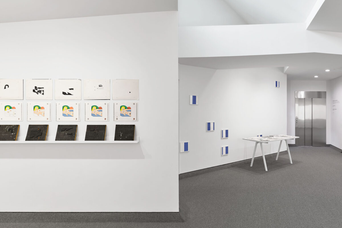 Installation view of the Rubber Stamp Portfolio exhibition at Krakow Witkin Gallery