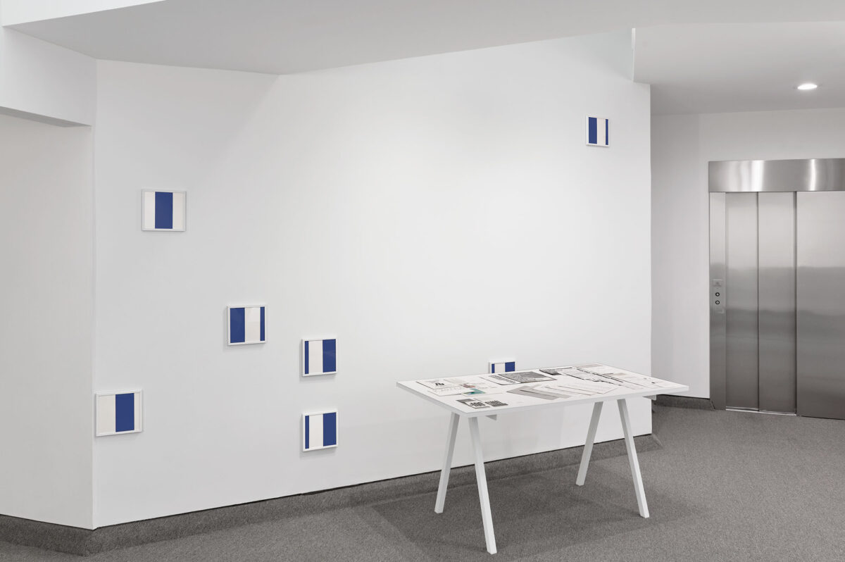 Installation view of the Rubber Stamp Portfolio exhibition at Krakow Witkin Gallery