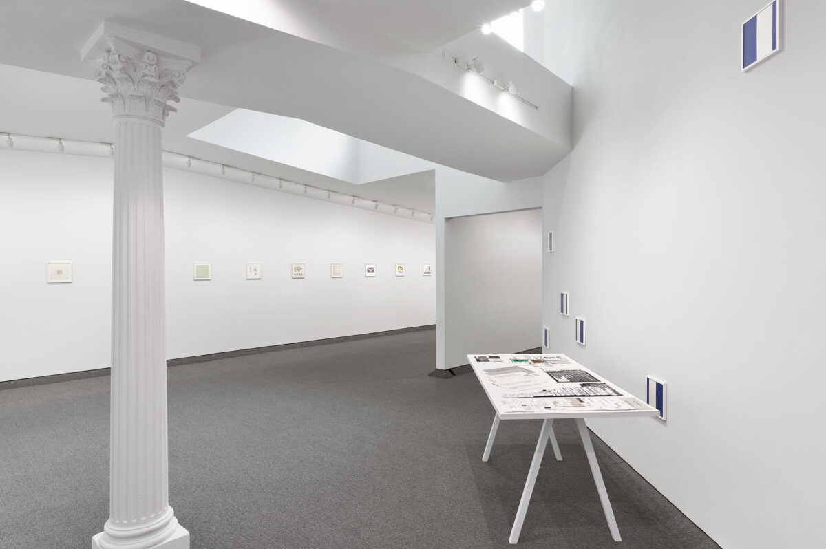 Installation view of the Rubber Stamp Portfolio exhibition at Krakow Witkin Gallery