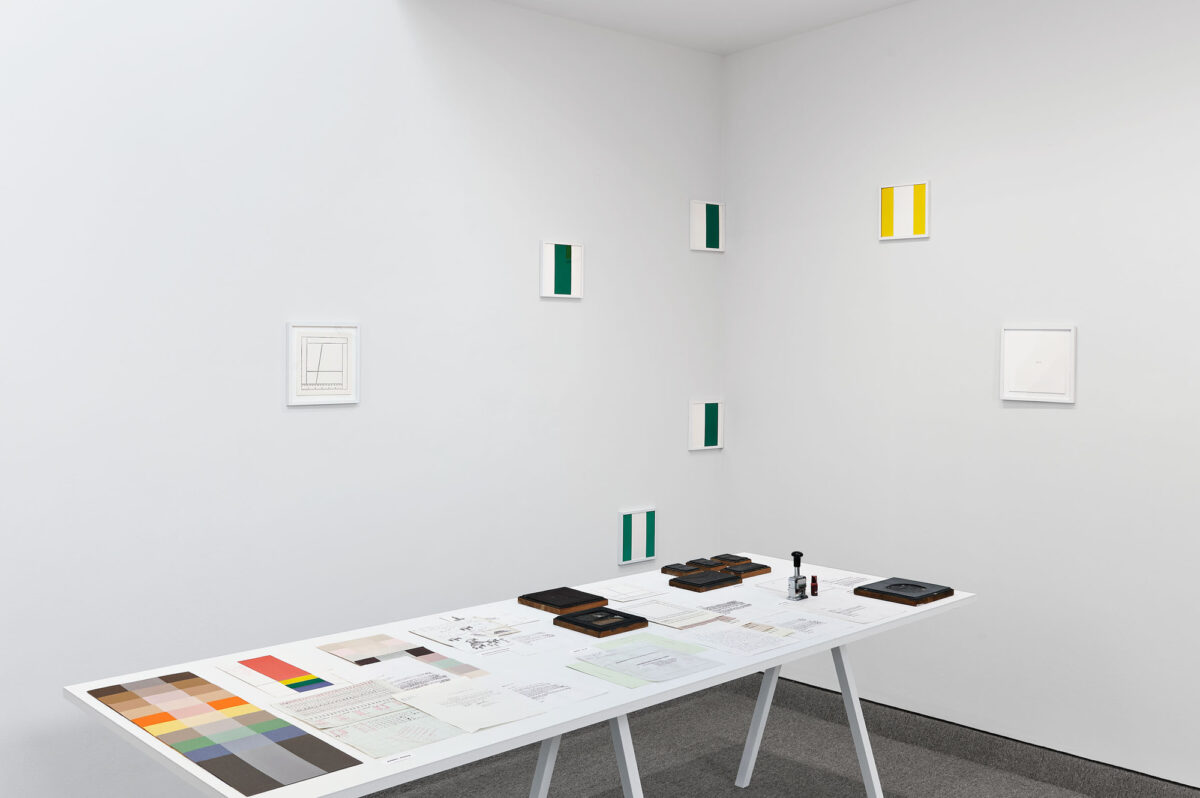 Installation view of the Rubber Stamp Portfolio exhibition at Krakow Witkin Gallery