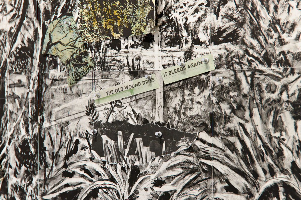 Installation view of "One Wall, One Work: William Kentridge" at Krakow Witkin Gallery