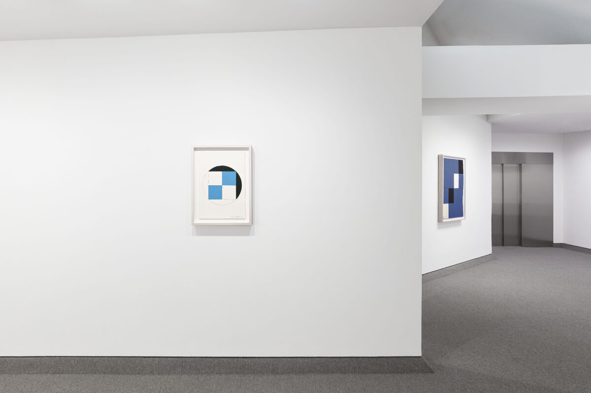 Installation view of "Leon Polk Smith: Circle and Square, 1948-1987" at Krakow Witking Gallery