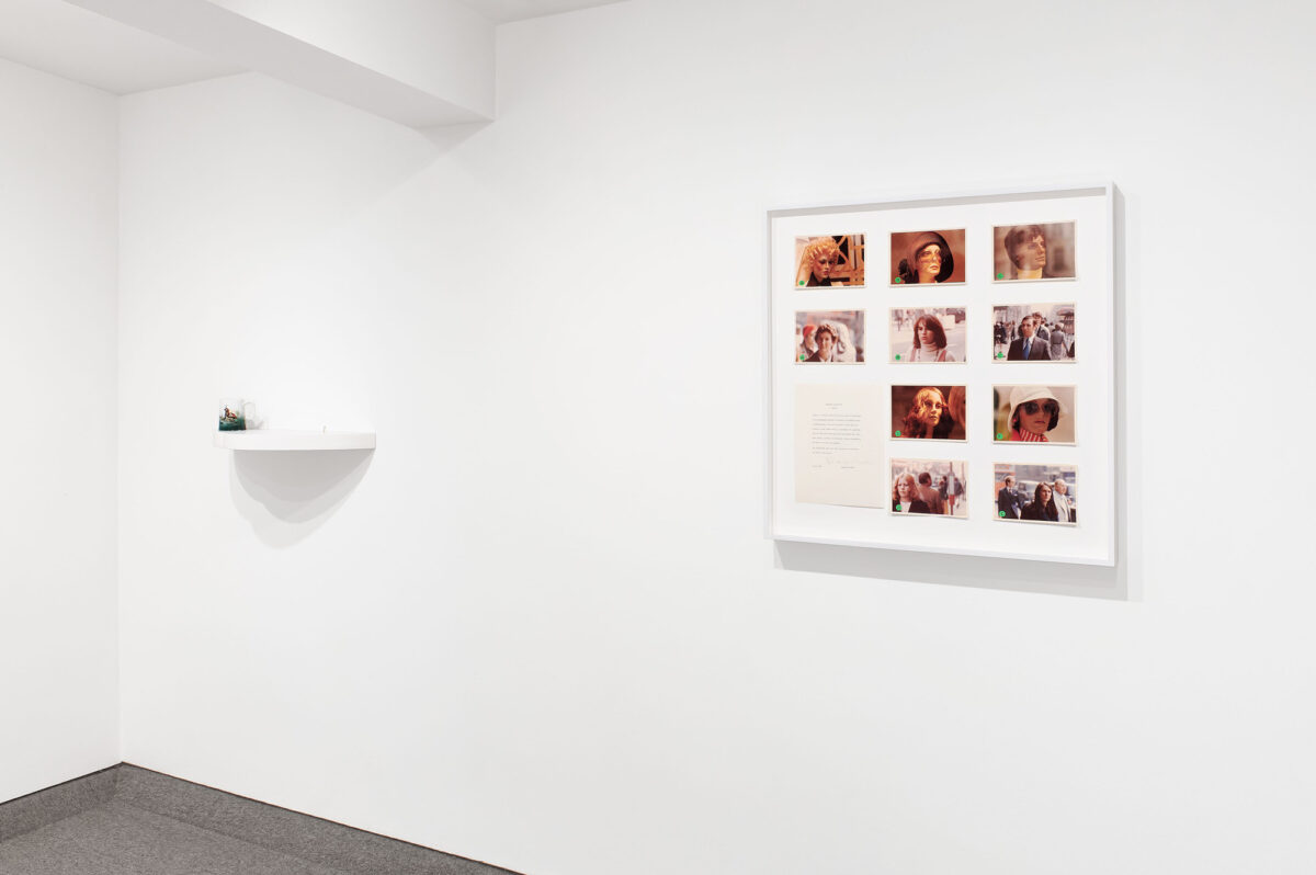 Installation view of "Liliana Porter and Douglas Huebler" at Krakow Witkin Gallery.