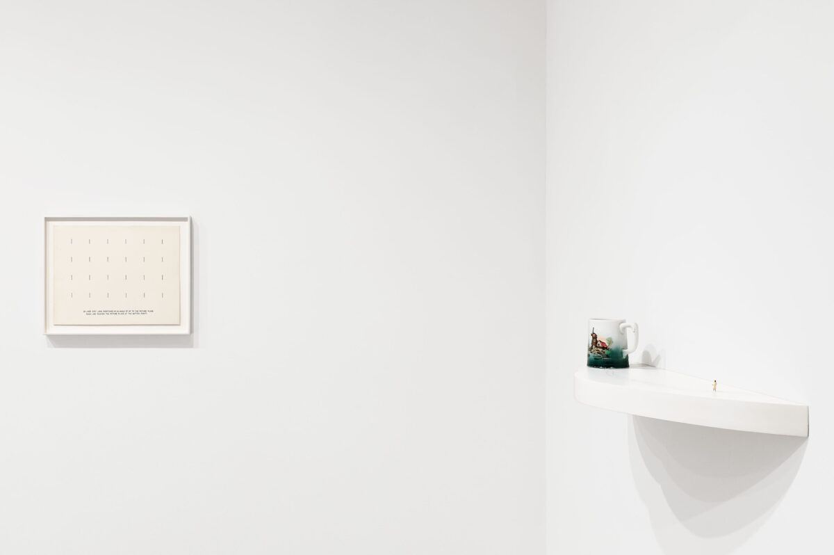 Installation view of "Liliana Porter and Douglas Huebler" at Krakow Witkin Gallery.