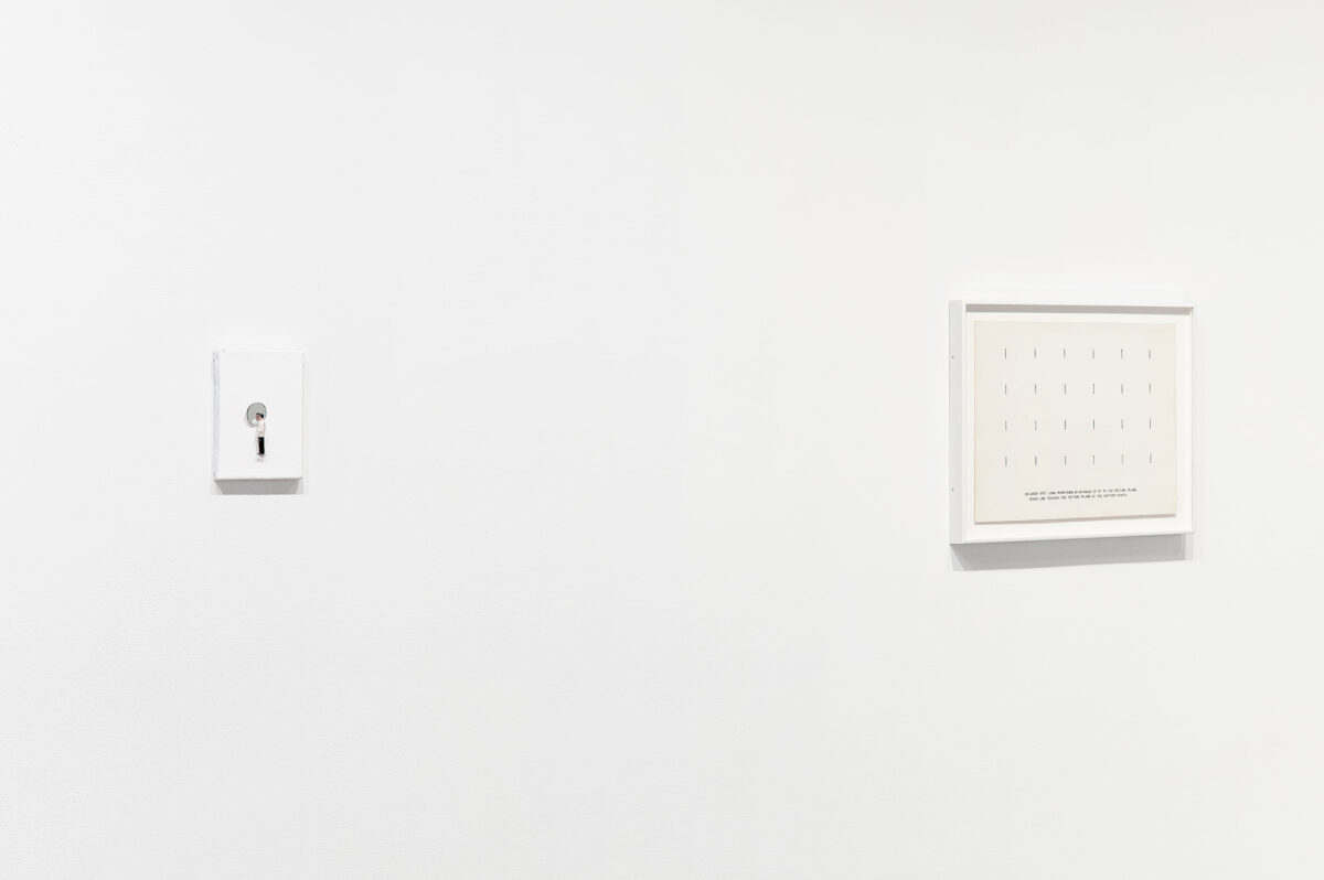 Installation view of "Liliana Porter and Douglas Huebler" at Krakow Witkin Gallery.