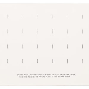 “24 Lines 5 1/2" Long Positioned” an original drawing by Douglas Huebler