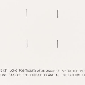 “24 Lines 5 1/2" Long Positioned” an original drawing by Douglas Huebler