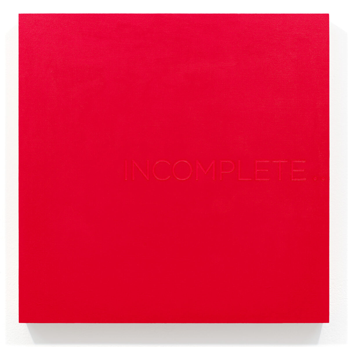 Incomplete by Robert Barry, a 2025 Painting at Krakow Witkin Gallery, Boston