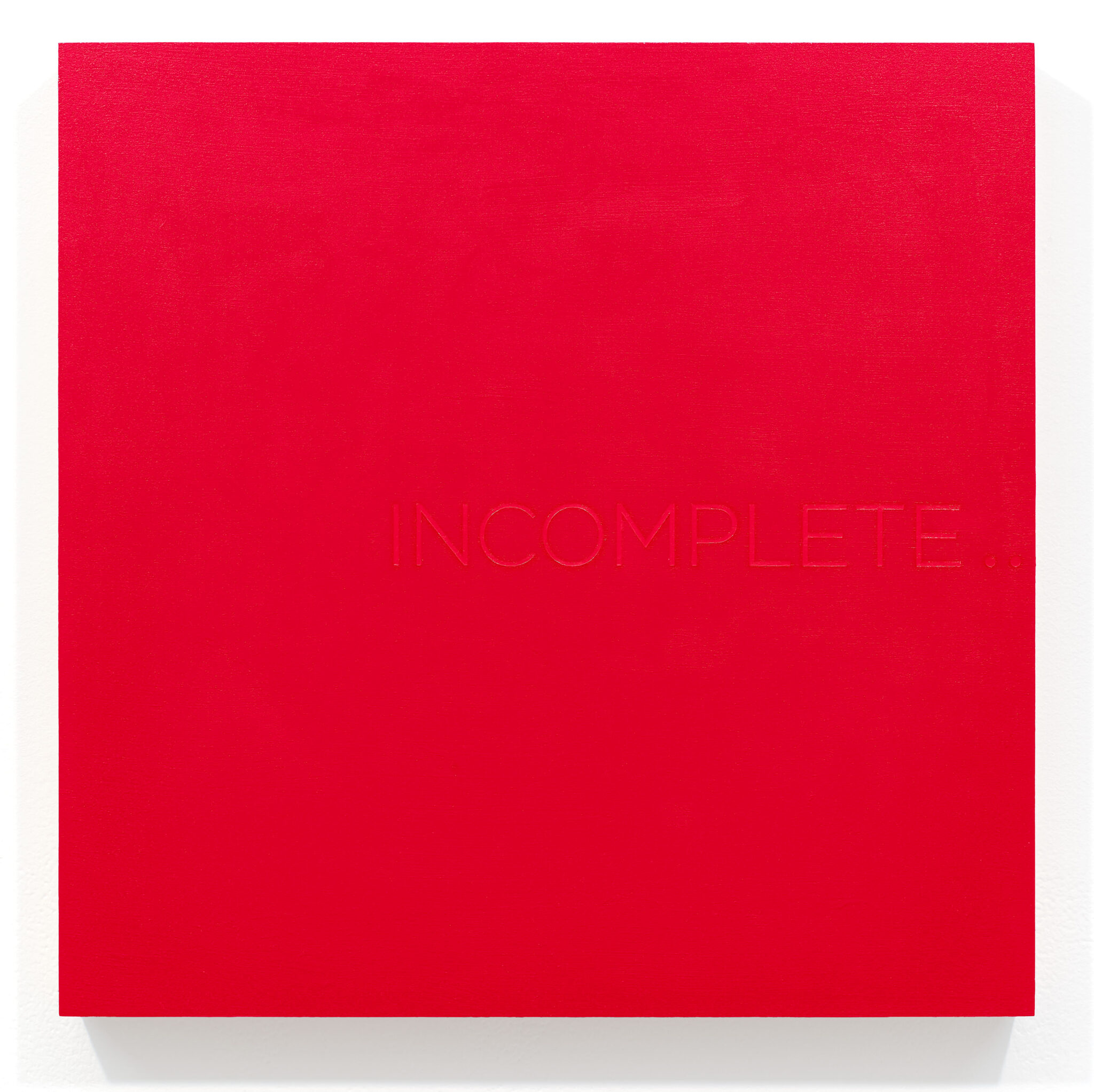 Incomplete by Robert Barry, a 2025 Painting at Krakow Witkin Gallery, Boston