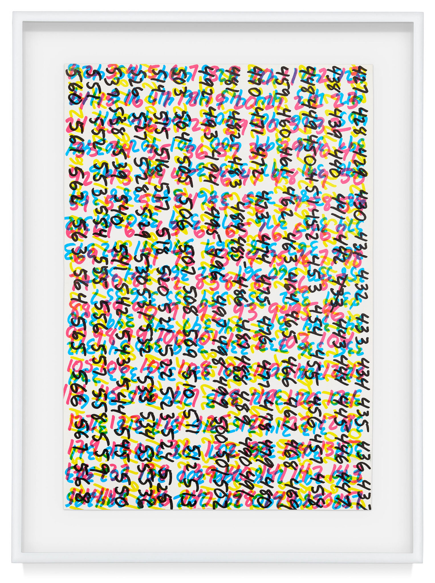Mental Exercise #1 (Counting) by Mel Bochner, a 1971 offset print at Krakow Witkin Gallery, Boston