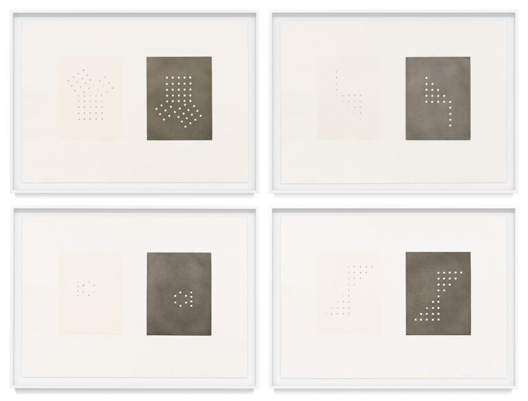 QED by Mel Bochner, a 1974 set of four prints at Krakow Witkin Gallery, Boston