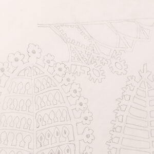 Untitled: Plant Patterns II by Charles Burchfield, a c. 1915 drawing at Krakow Witkin Gallery, Boston