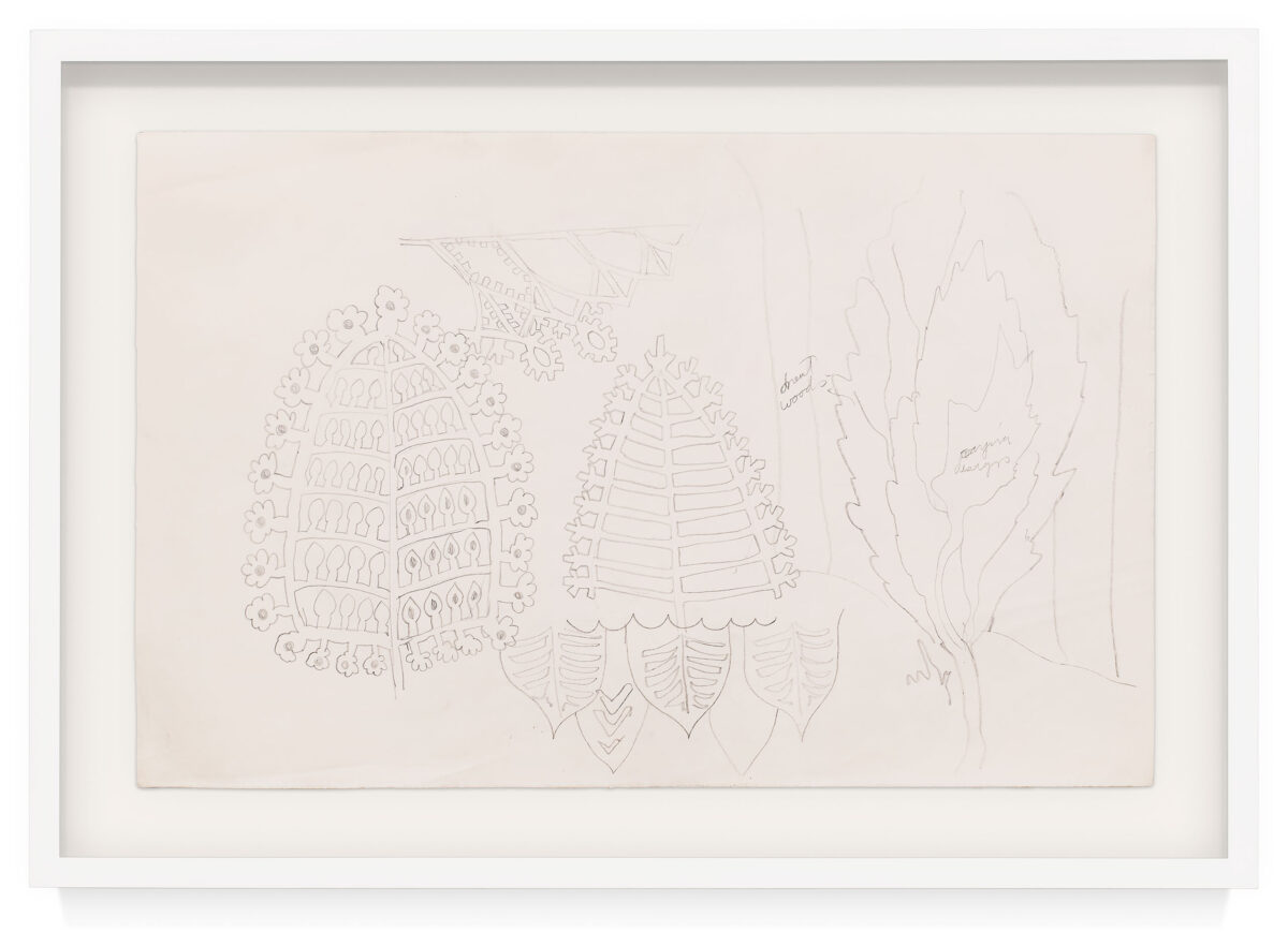 Untitled: Plant Patterns II by Charles Burchfield, a c. 1915 drawing at Krakow Witkin Gallery, Boston