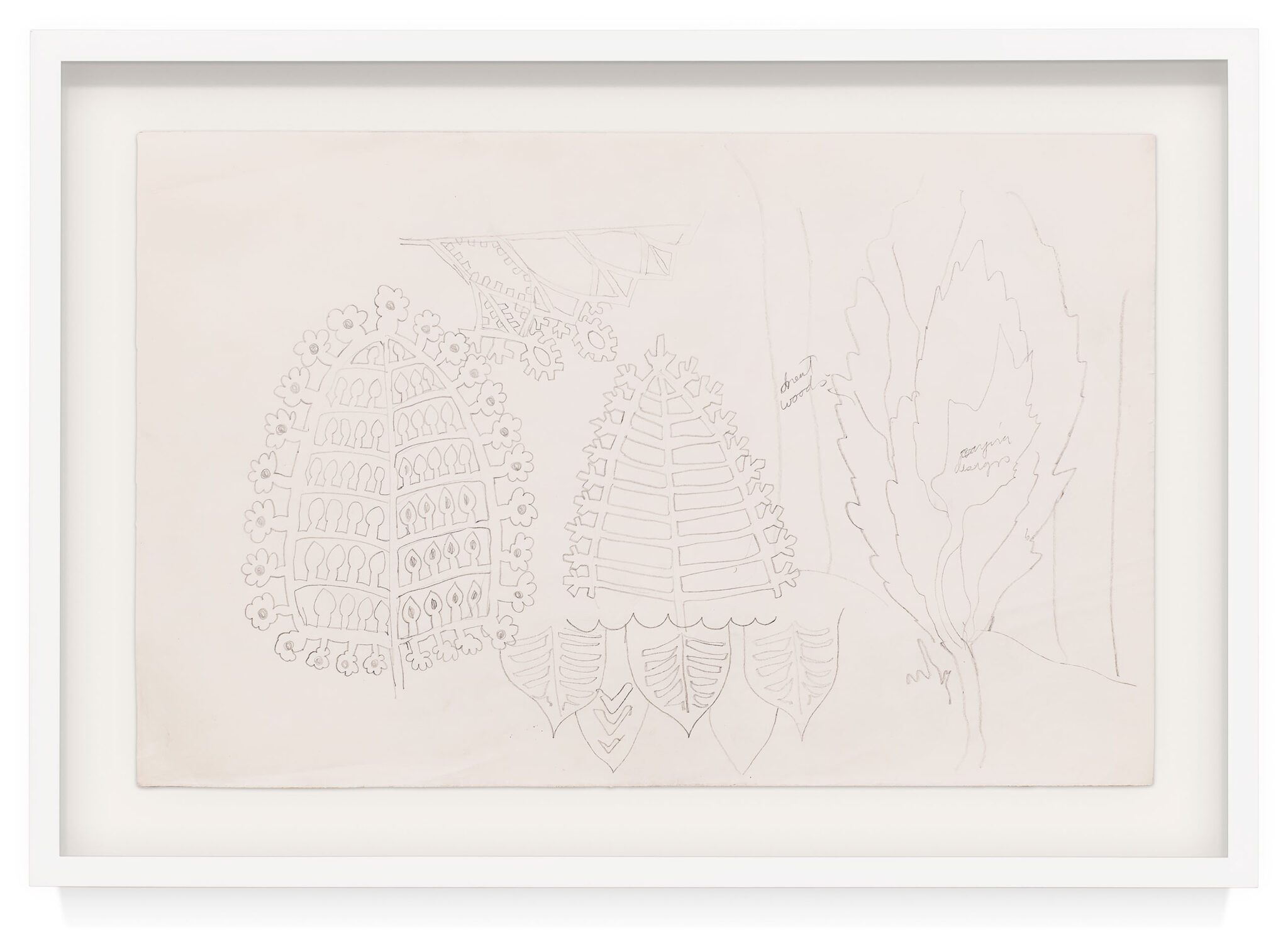 Untitled: Plant Patterns II by Charles Burchfield, a c. 1915 drawing at Krakow Witkin Gallery, Boston