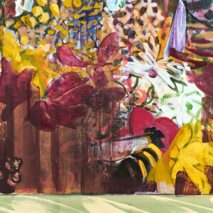 Bees Finding Pleasure v.2 (from Answer Music) by Mike Glier, a 2023 painting at Krakow Witkin Gallery, Boston