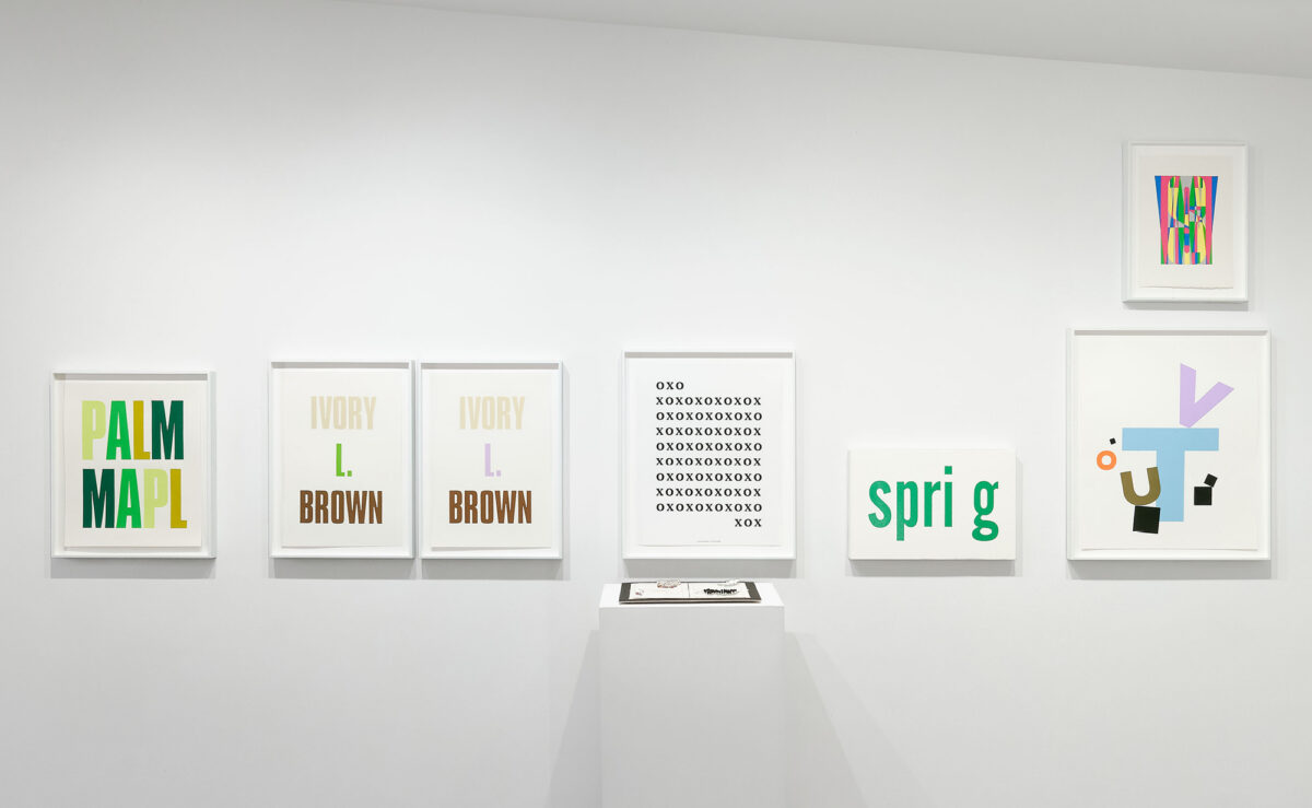 Exhibition view of John Cage and Kay Rosen at Krakow Witkin Gallery