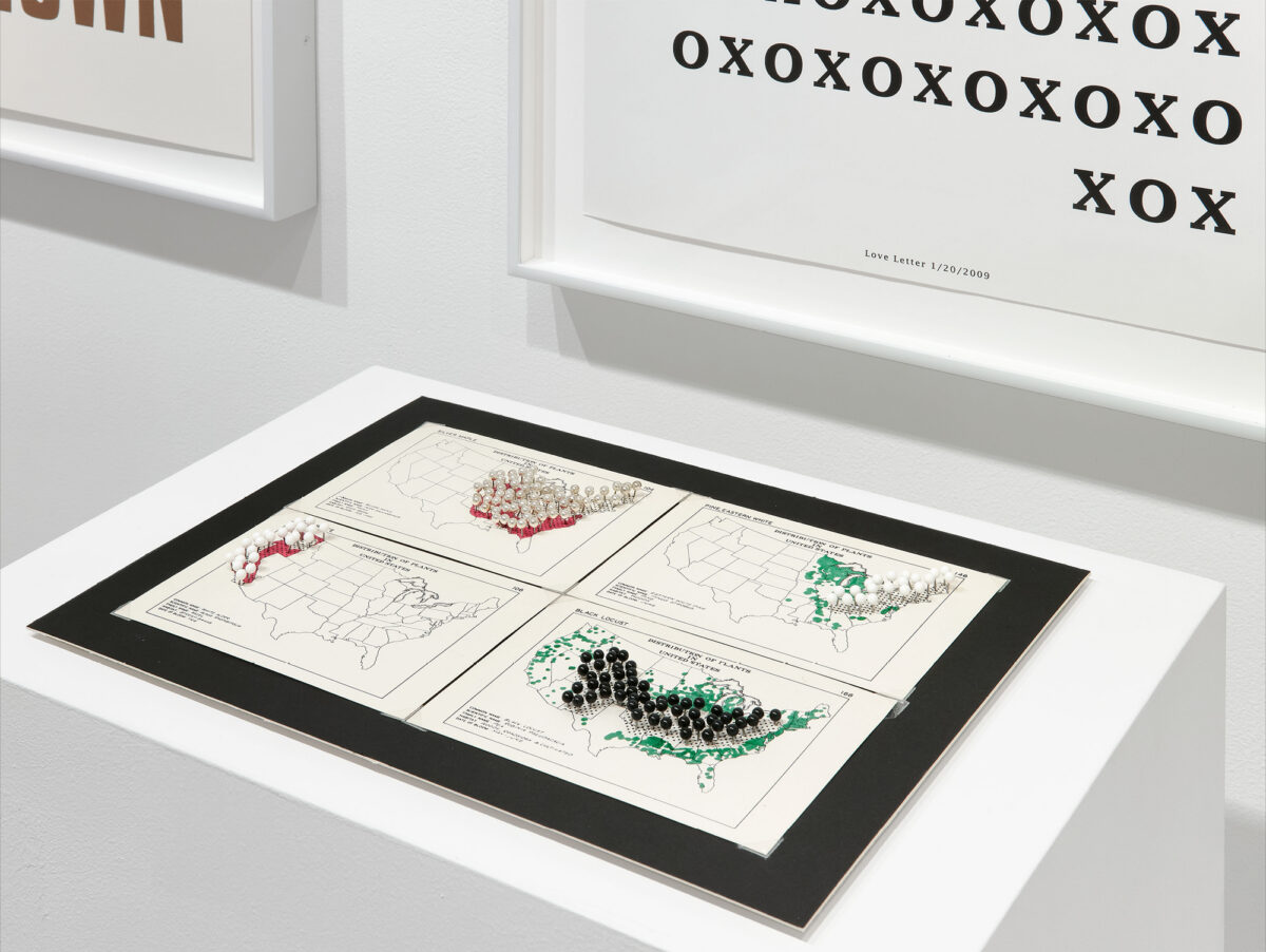 Exhibition view of John Cage and Kay Rosen at Krakow Witkin Gallery