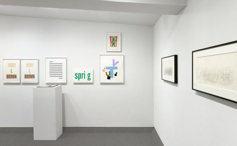 Exhibition view of John Cage and Kay Rosen at Krakow Witkin Gallery