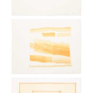 Aquatint, Sugarlift and Golden Changes by Sylvia Plimack Mangold, a 1977 set of three prints at Krakow Witkin Gallery, Boston