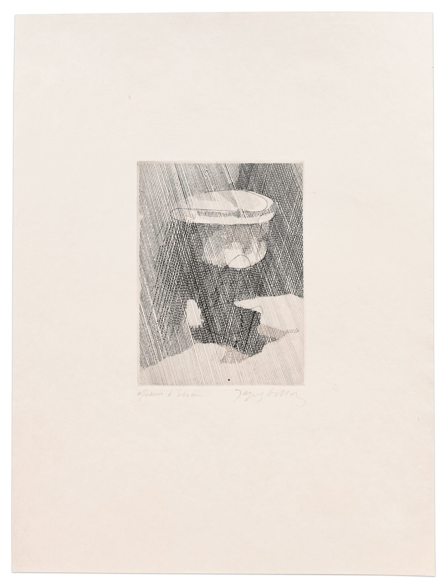 Fonts Baptismaux (de Cantique Spirituel) by Jacques Villon, a 1945 Print at Krakow Witkin Gallery, Boston