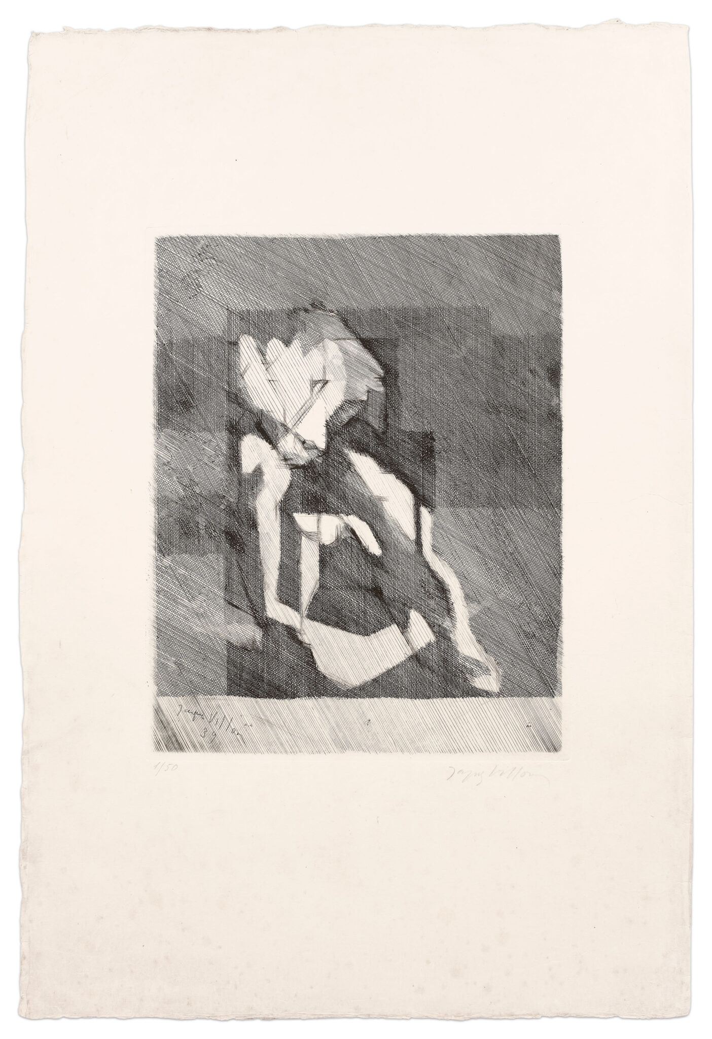 L'Effort ou Drame by Jacques Villon, a 1939 Print at Krakow Witkin Gallery, Boston