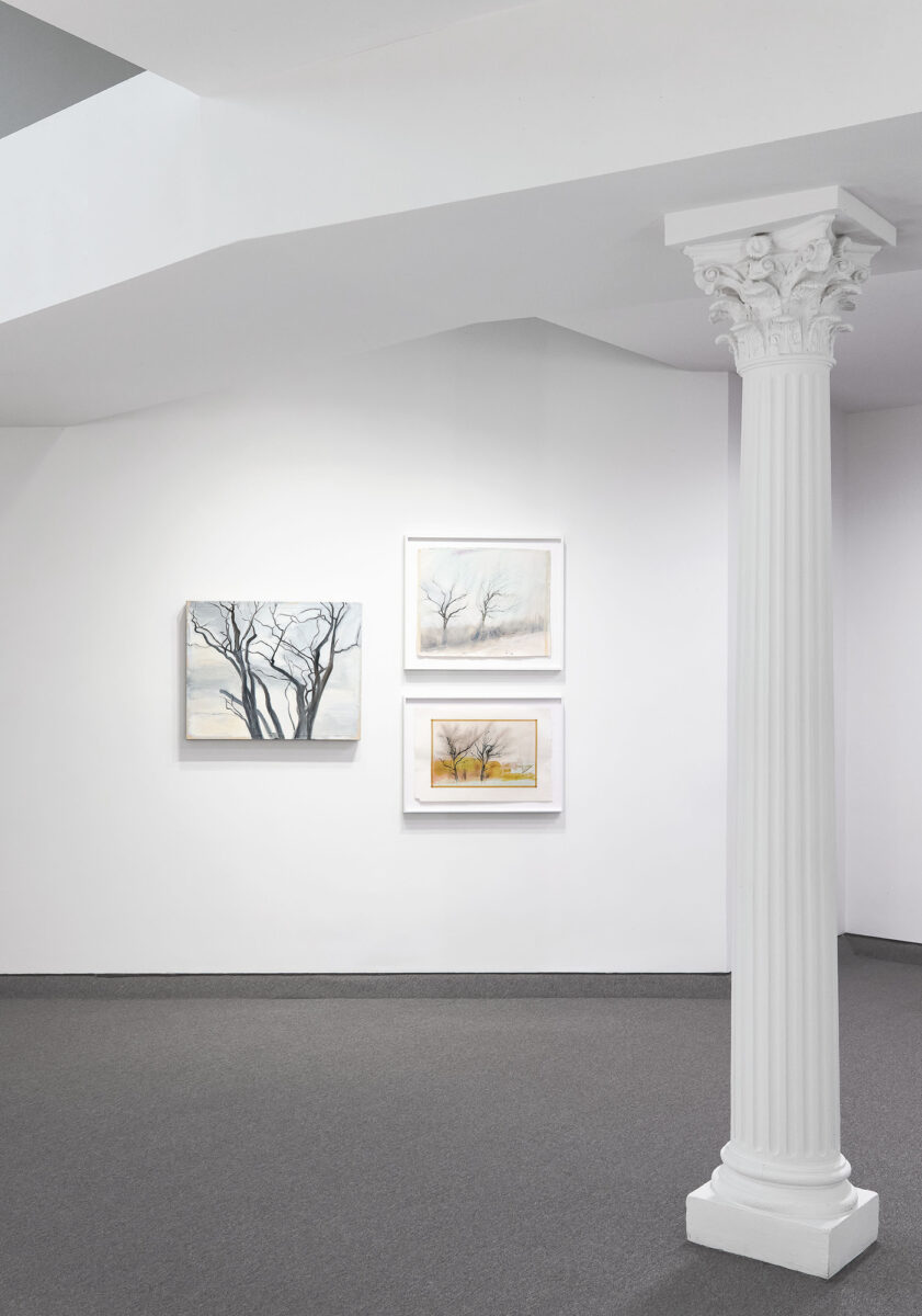 Installation view of Sylvia Plimack Mangold: Tape, 1975–1986 at Krakow Witkin Gallery, Boston