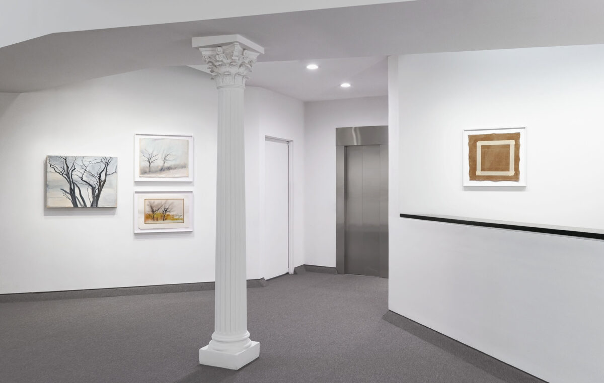 Installation view of Sylvia Plimack Mangold: Tape, 1975–1986 at Krakow Witkin Gallery, Boston