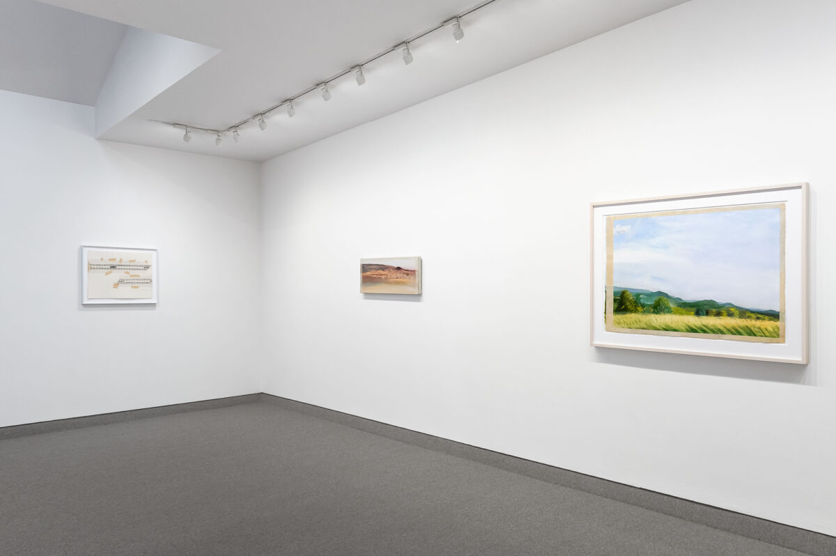 Installation view of Sylvia Plimack Mangold: Tape, 1975–1986 at Krakow Witkin Gallery, Boston
