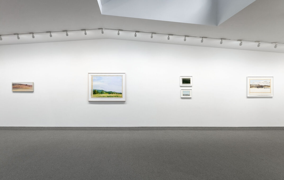Installation view of Sylvia Plimack Mangold: Tape, 1975–1986 at Krakow Witkin Gallery, Boston