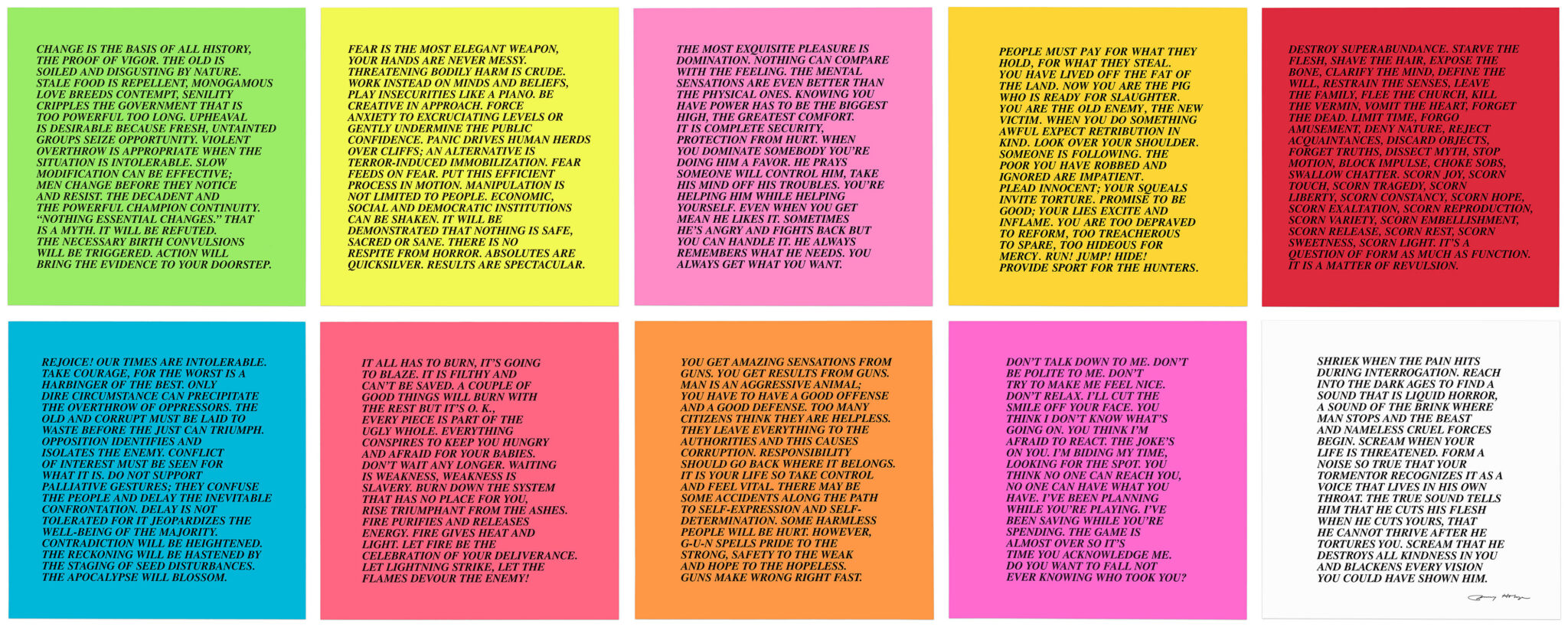 10 Inflammatory Essays by Jenny Holzer , a 1979-82 Print at Krakow Witkin Gallery, Boston