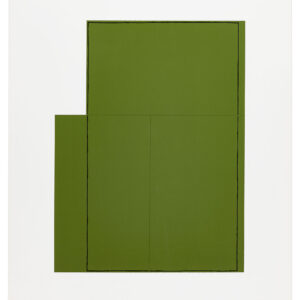 Rectangle With 3 Rectangles (Green) by Robert Mangold, a 1980 Print at Krakow Witkin Gallery, Boston